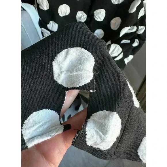 Autumn Adeigbo Bianca Puff Sleeve Black Polka Dot Mini Dress - Picture 11 of 11